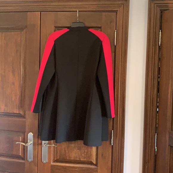 Black and Pink Scuba Longline Waterfall Jacket - Picture 5 of 7